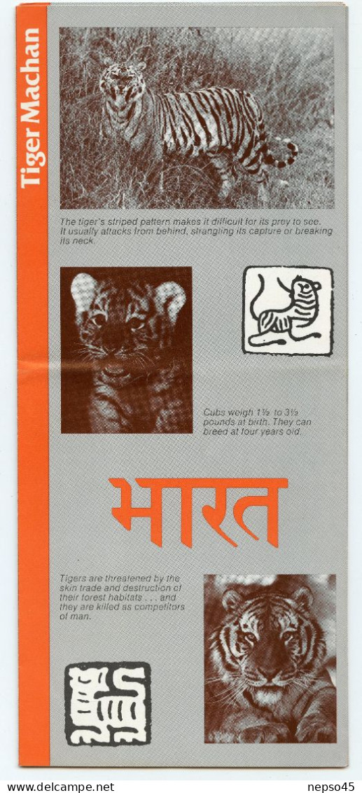 Dépliant Touristique.Amérique New York Wild Asia.Bronx Zoo.Kanha Meadow.south China Hills.Angkor Forest.Tiger Machan. - Dépliants Touristiques