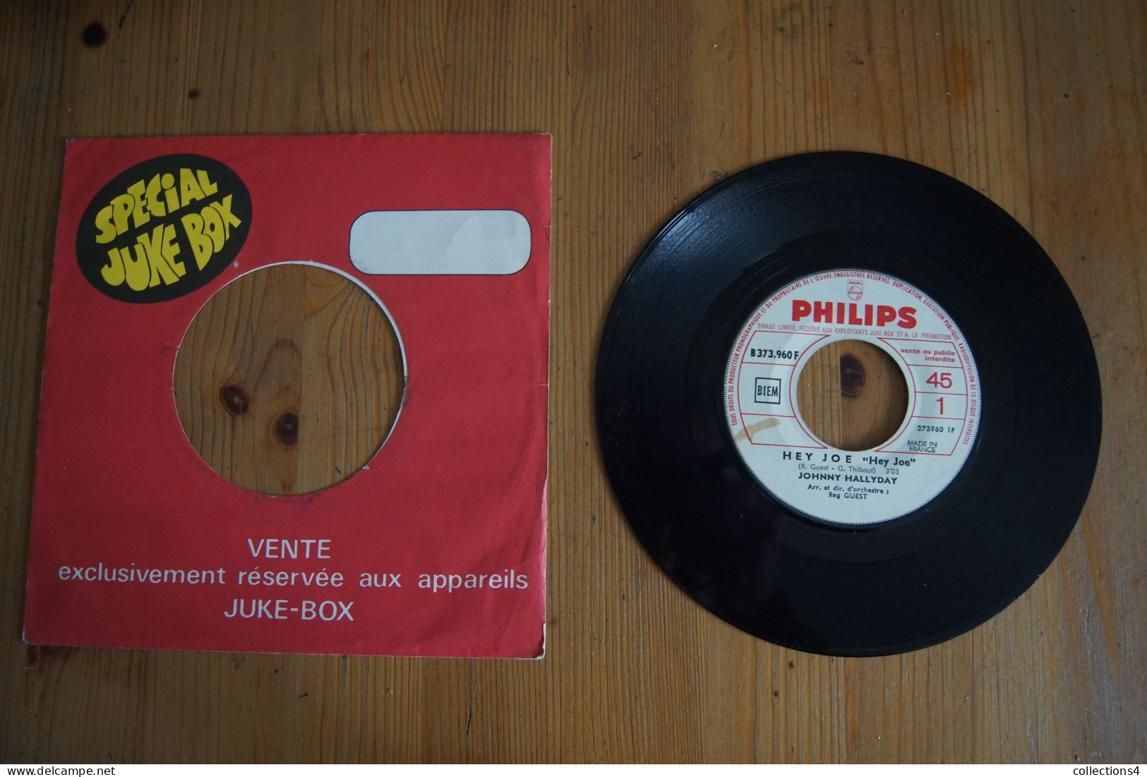 JOHNNY HALLYDAY HEY JOE SP JUKE BOX 1967 VALEUR+ - Rock
