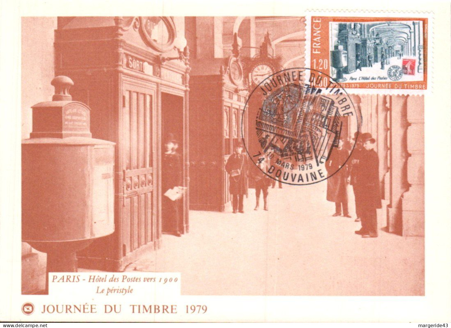 CARTE MAXIMUM 1979 JOURNEE DU TIMBRE - DOUVAINE 74 - 1970-1979