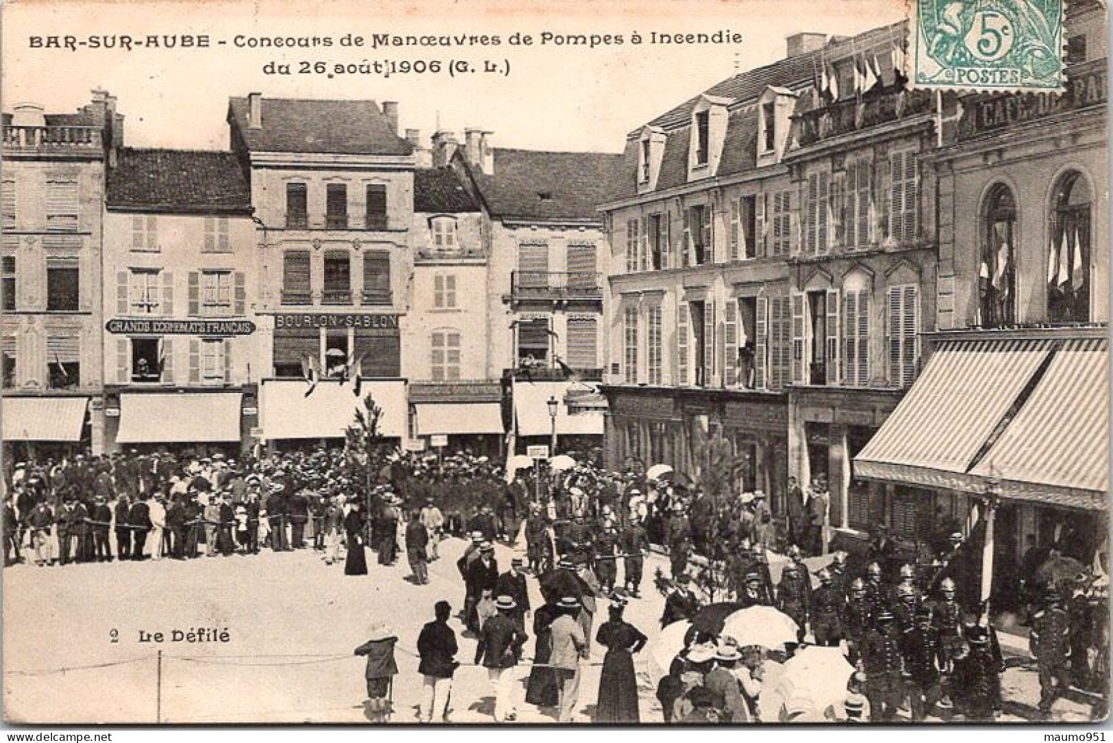10 BAR SUR AUBE N° 31100 - CONCOURS DE MANOEUVRES DE POMPES INCENDIE EN 1906 - Bar-sur-Aube