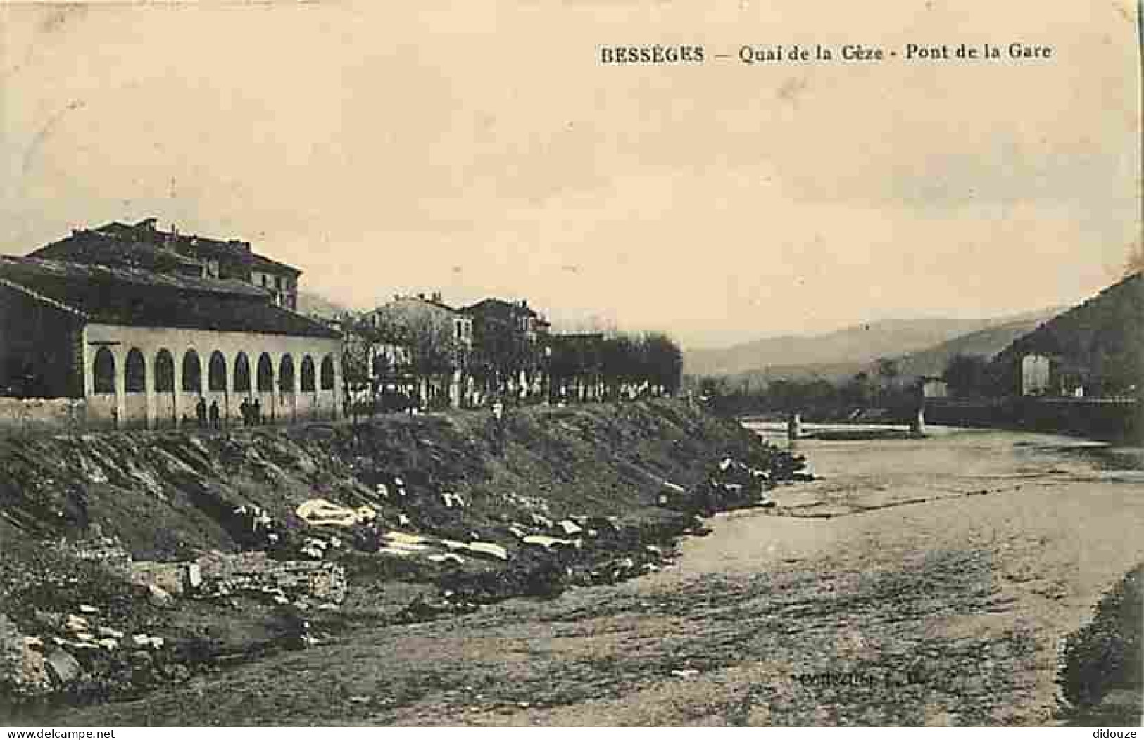 30 - Bessèges - Quai De La Cèze - Pont De La Gare - CPA - Voir Scans Recto-Verso - Bessèges