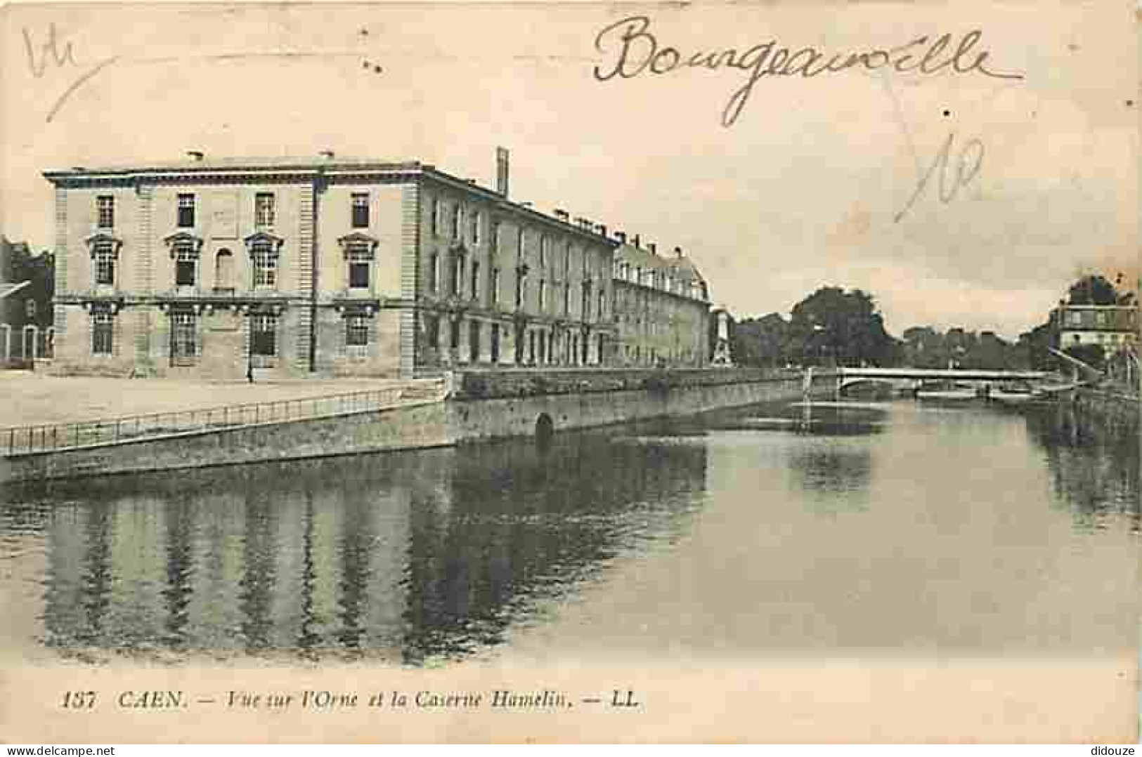 14 - Caen - Vue Sur L'Orne Et La Caserne Hamelin - Oblitération Ronde De 1918 - CPA - Voir Scans Recto-Verso - Caen