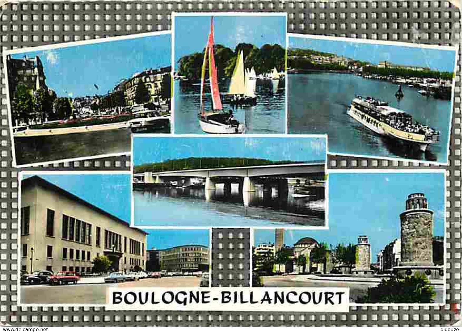 92 - Boulogne-Billancourt - Multivues - Automobiles - Bateaux - Etat Pli Visible - CPM - Voir Scans Recto-Verso - Boulogne Billancourt