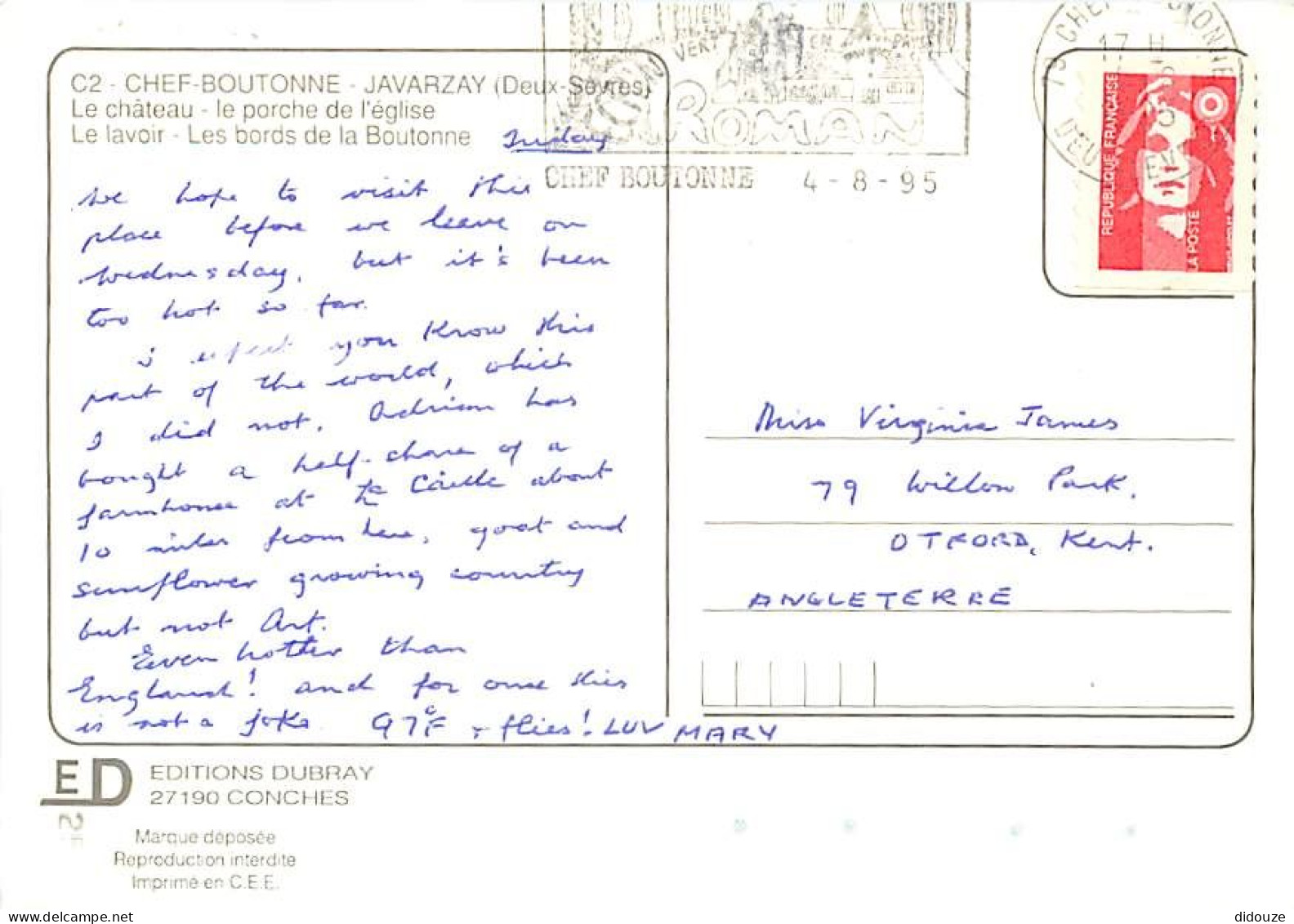 79 - Chef-Boutonne - Multivues - Lavoir - Blasons - Flamme Postale De Chef-Boutonne - CPM - Voir Scans Recto-Verso - Chef Boutonne