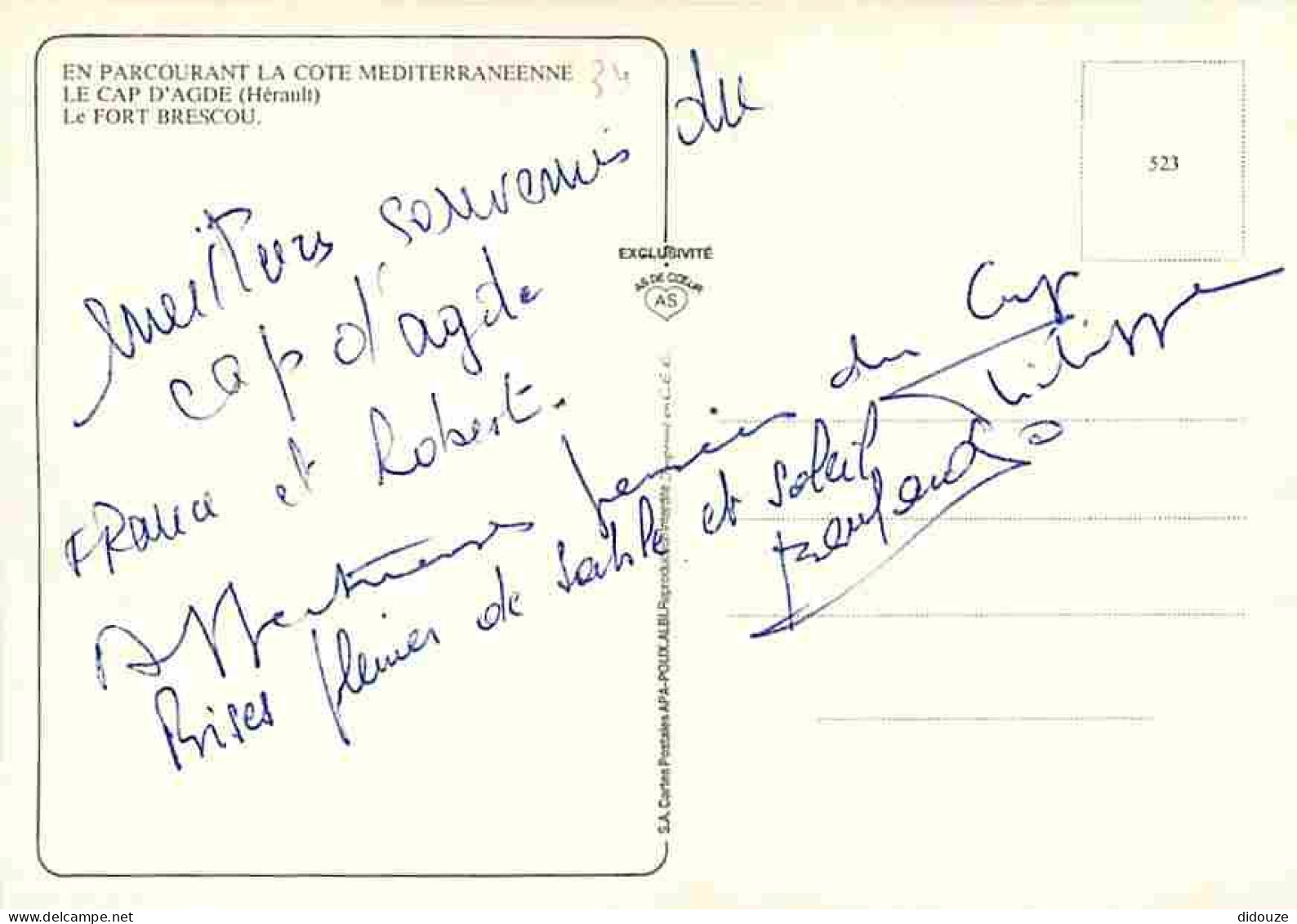 34 - Le Cap D'Agde - Le Fort Brescou - Vue Aérienne - CPM - Voir Scans Recto-Verso - Agde
