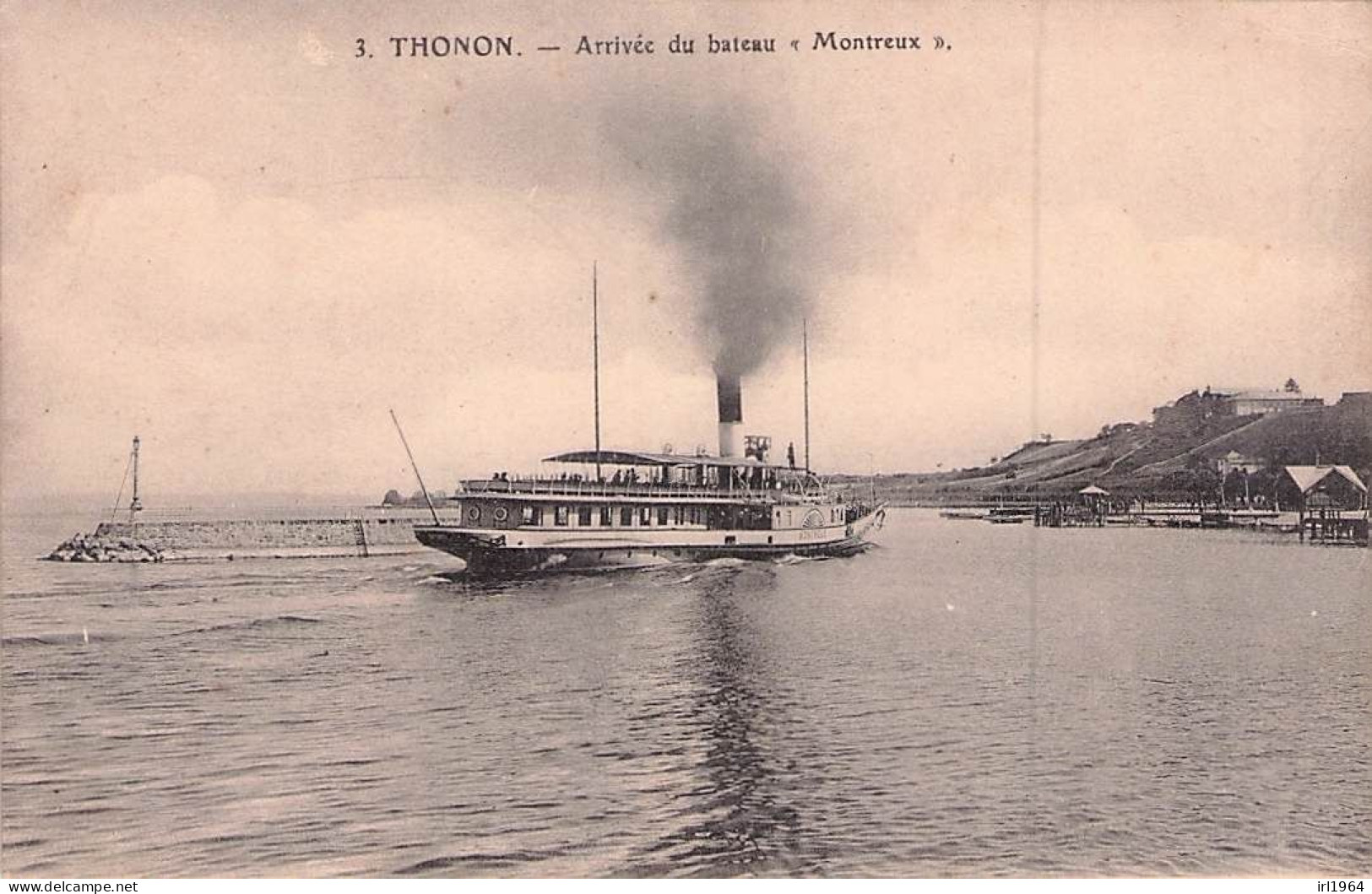 THONON ARRIVEE DU BATEAU MONTREUX - Thonon-les-Bains