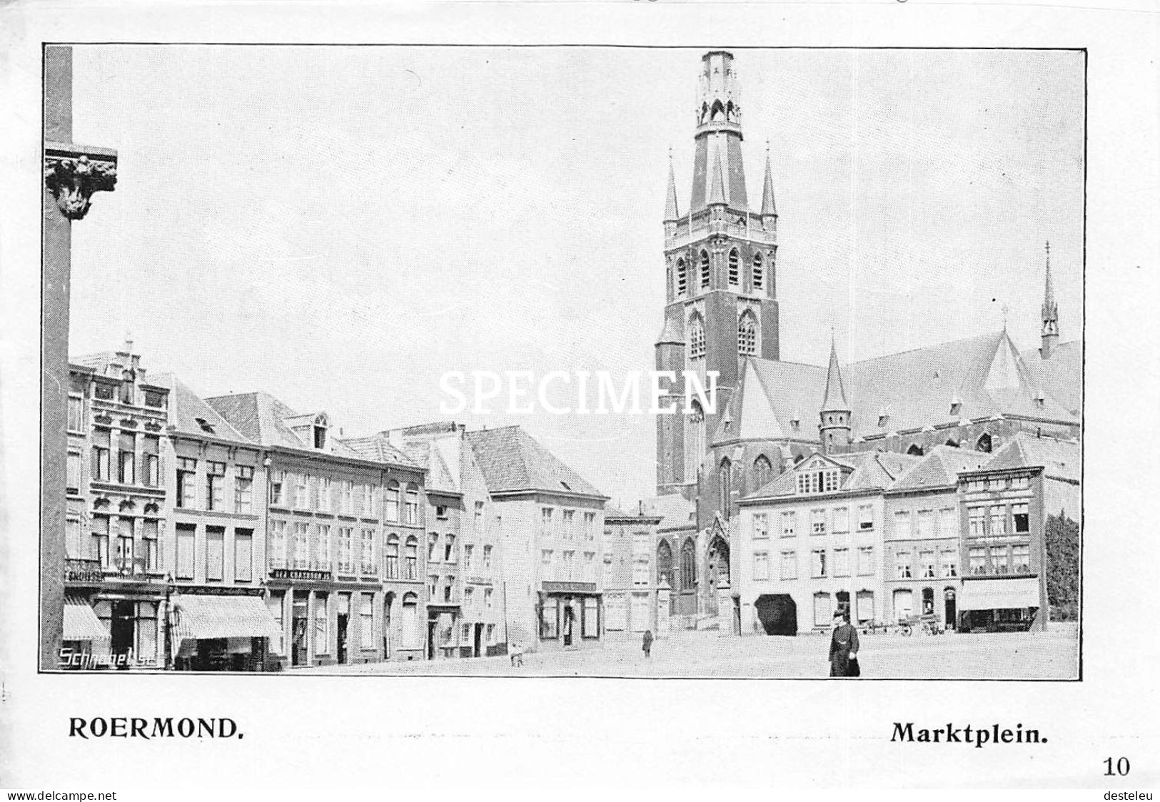 Prent - Marktplein - Roermond - 8.5x12.5 Cm - Roermond