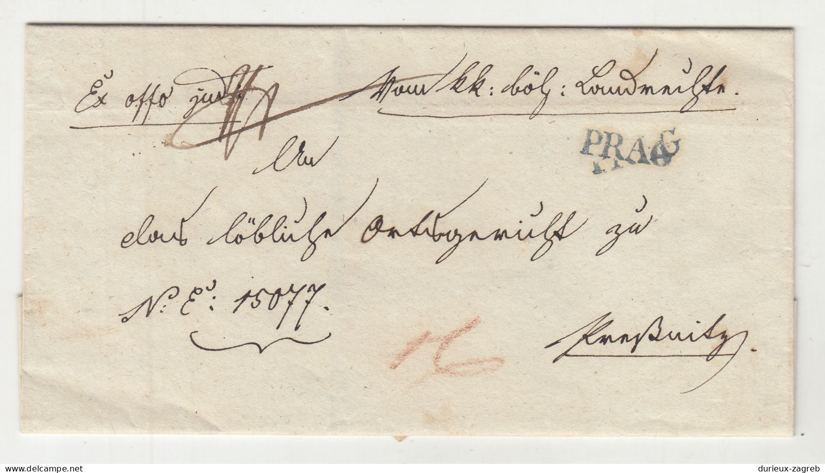 Ex Offo Letter Cover Posted Prague B240510 - ...-1918 Préphilatélie