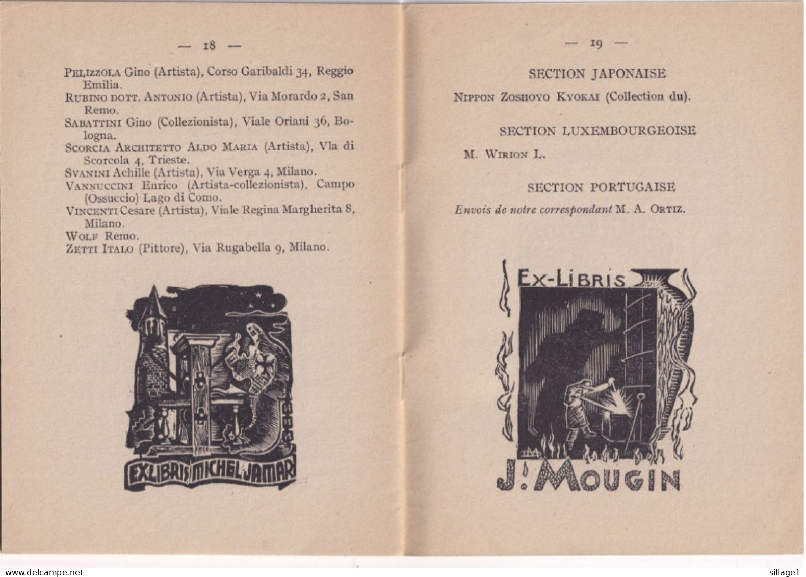 NANCY Palais Ducal association française des collectionneurs et amis des ex-libris  EXPOSITION INTERNATIONALE 1946