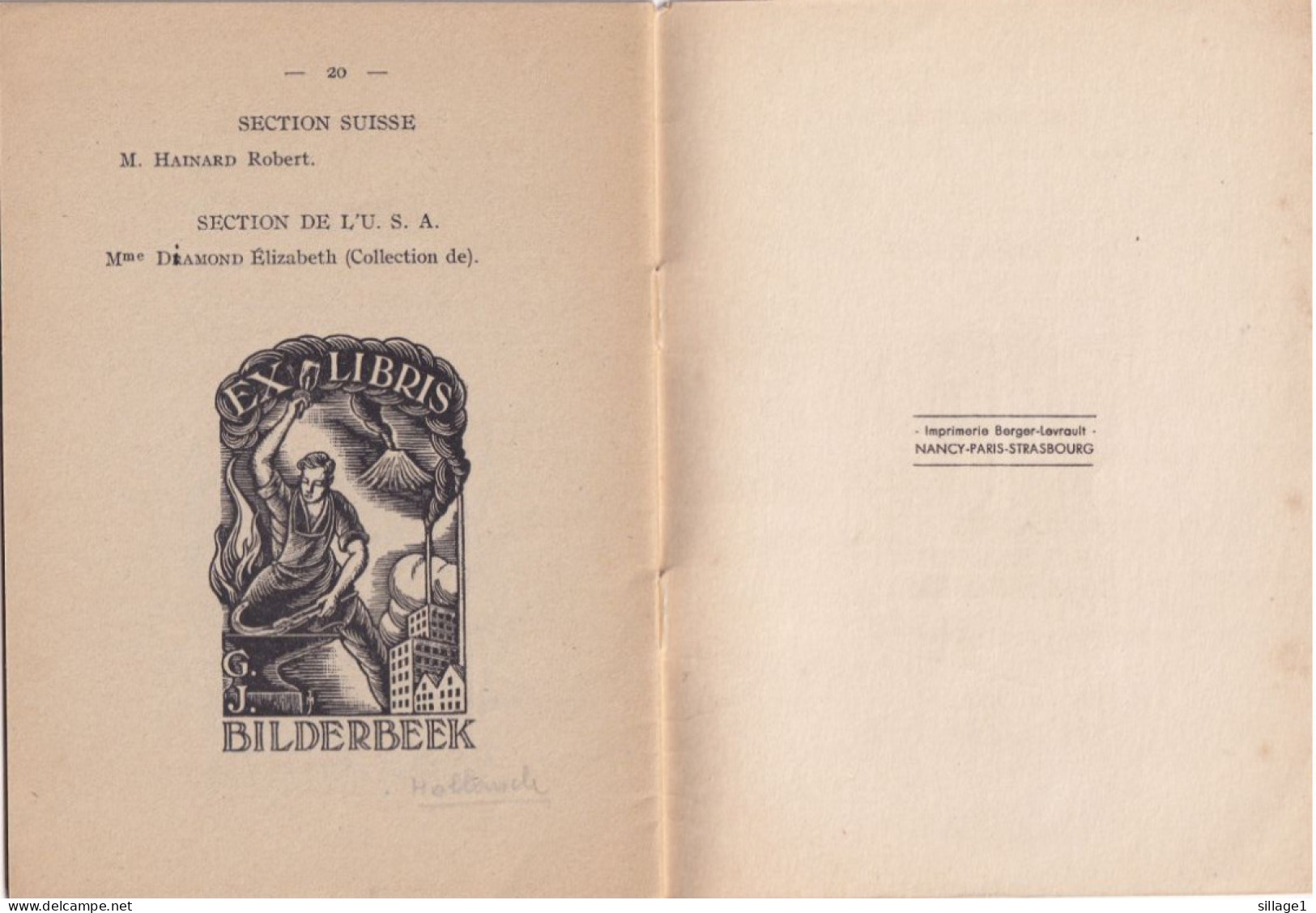 NANCY Palais Ducal association française des collectionneurs et amis des ex-libris  EXPOSITION INTERNATIONALE 1946