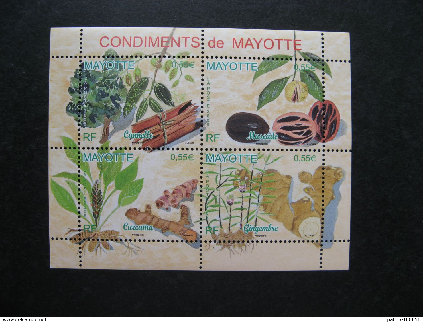 Mayotte: TB Feuille N° 210 à 213, Neuf XX . - Unused Stamps