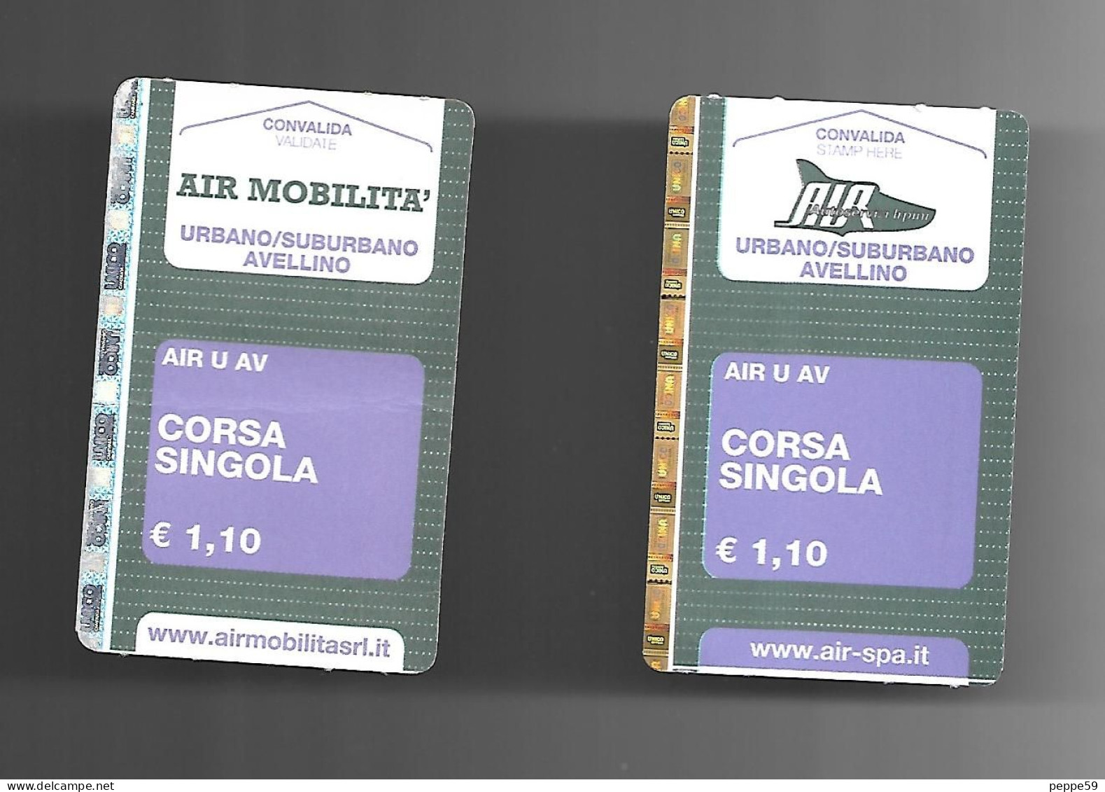 Biglietto Autobus Italia - AIR Urbano-Suburbano AIR U Corsa Singola Euro 1.10 Coppia - Europa