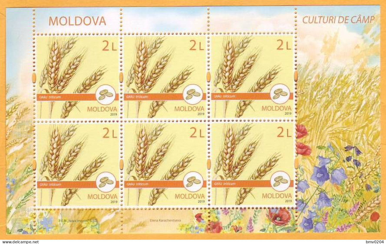 2019 Moldova Moldavie  Cereal Crops. Field Crops. Cereals Sheet Mint - Moldova