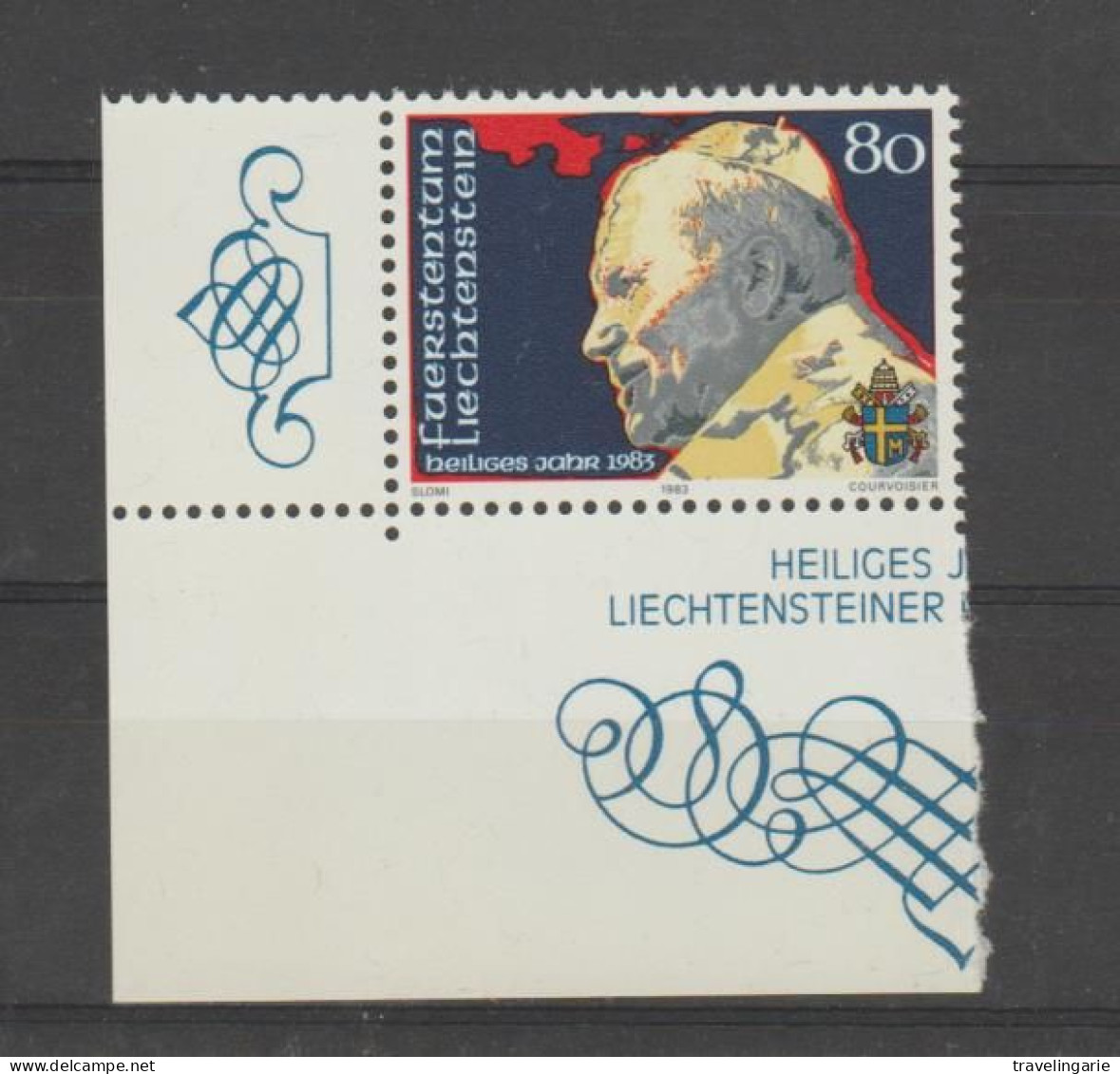 Liechtenstein 1983 Holy Year - Pope John Paul II With Selvage ** MNH - Papes