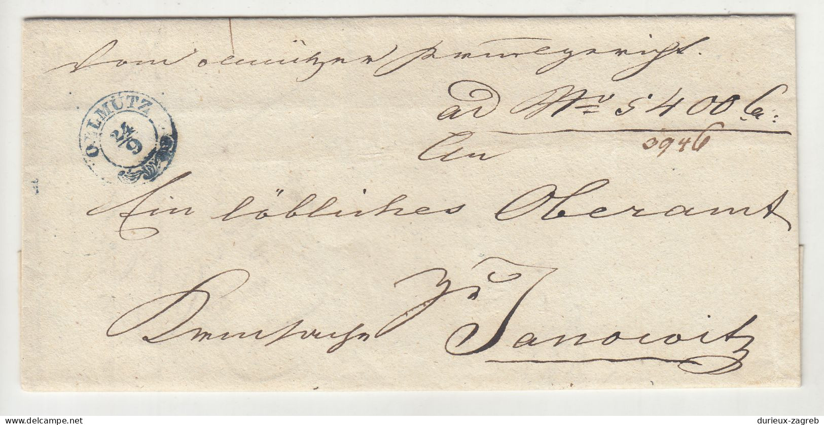 Ex Offo Letter Cover Posted 1848 Olmütz B240510 - ...-1918 Prefilatelia