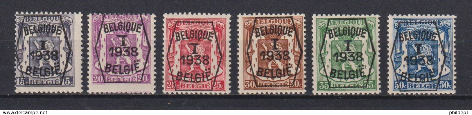 Belgique: COB N° PRE333/38 (série 1) **, MNH, Neuf(s). TTB !!! Voir Le(s) Scan(s) !!! - Sobreimpresos 1936-51 (Sello Pequeno)