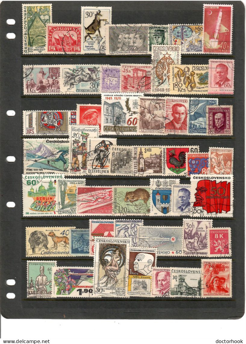 CZECHOSLOVAKIA   50 DIFFERENT USED (STOCK SHEET NOT INCLUDED) (CONDITION PER SCAN) (Per50-13) - Collections, Lots & Series