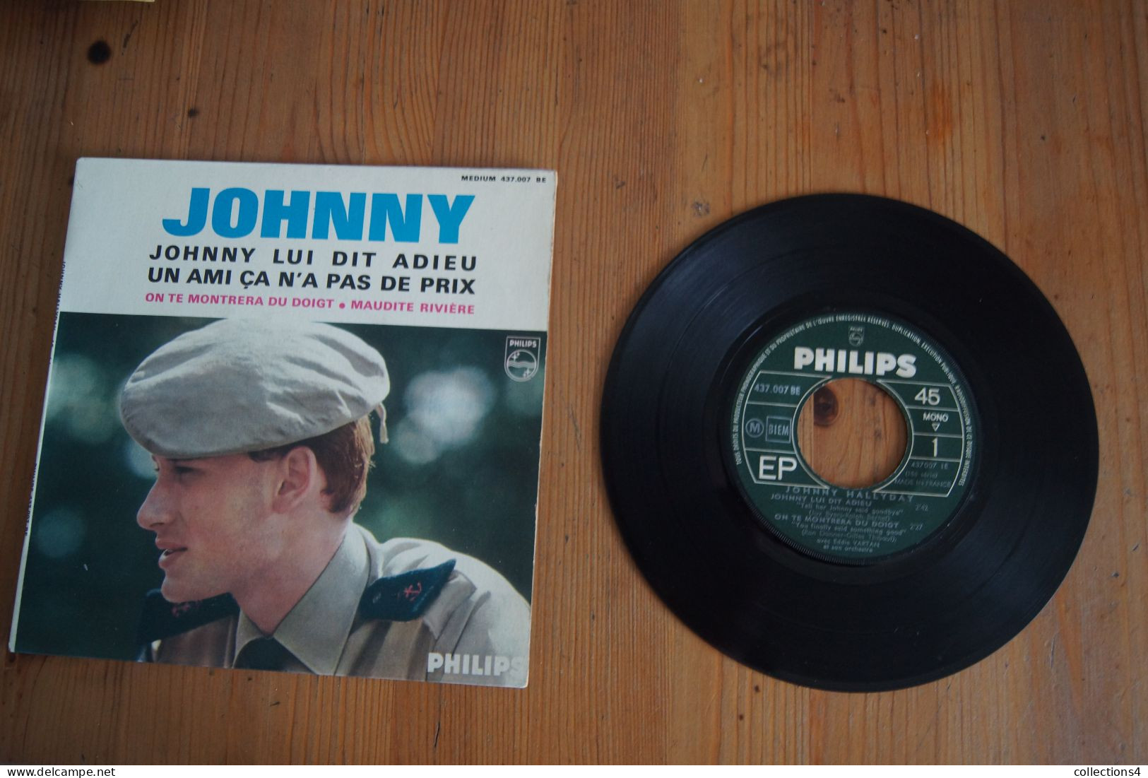 JOHNNY HALLYDAY JOHNNY LUI DIT ADIEU EP 1965 VARIANTE - 45 Rpm - Maxi-Single