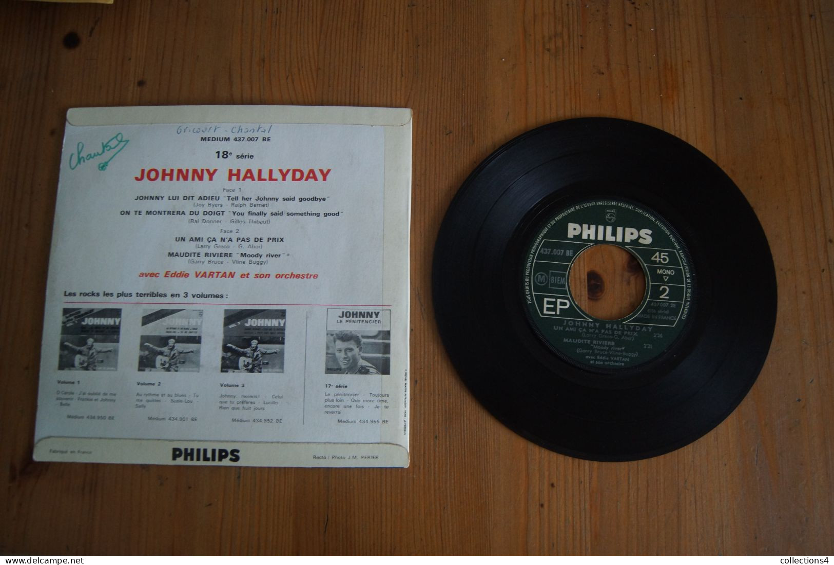 JOHNNY HALLYDAY JOHNNY LUI DIT ADIEU EP 1965 VARIANTE - 45 Rpm - Maxi-Single