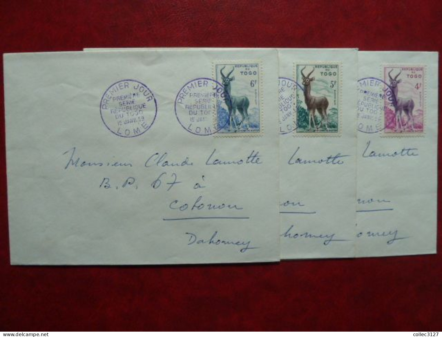 D3 - TOGO - FDC - Lot De 3 Enveloppes Premier Jour - Première Série République Du Togo - Lomé 15/01/1959 - Togo (1960-...)