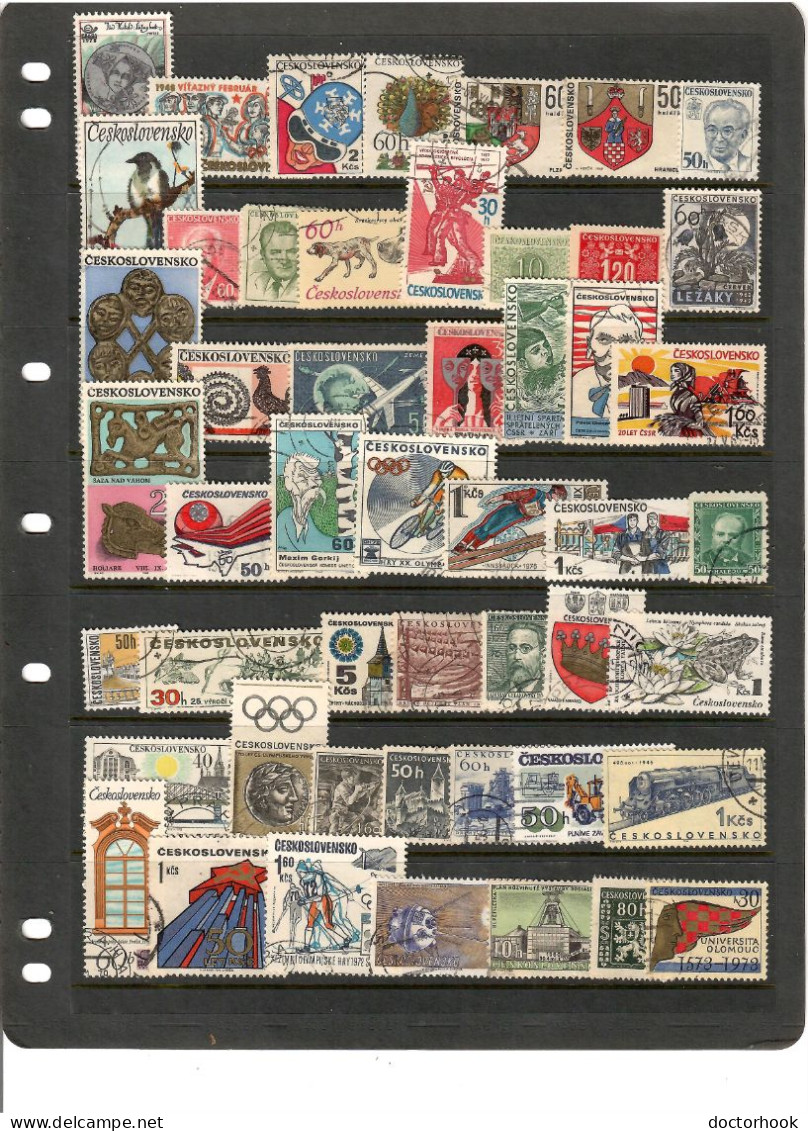 CZECHOSLOVAKIA   50 DIFFERENT USED (STOCK SHEET NOT INCLUDED) (CONDITION PER SCAN) (Per50-14) - Collections, Lots & Series