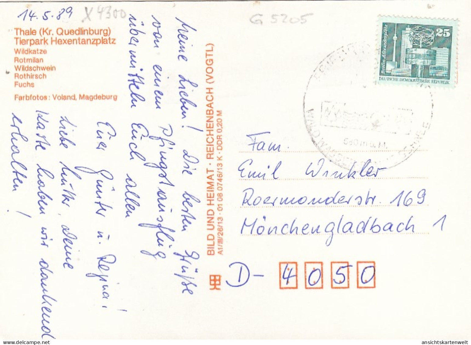 Quedlinburg, Harz, Tiere Hexentanzplatz, Mehrbildkarte Gl1938 #G5205 - Andere & Zonder Classificatie