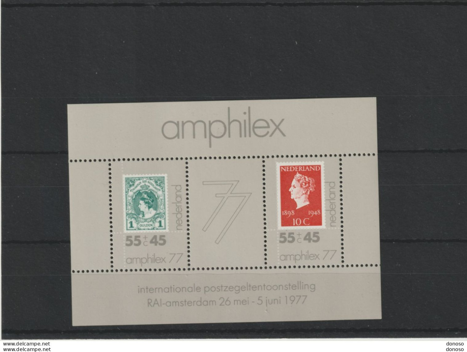 PAYS BAS 1977 Amphilex, Timbres Sur Timbres  Yvert BF 16, Michel Block 16 NEUF** MNH Cote 2,50 Euros - Bloks