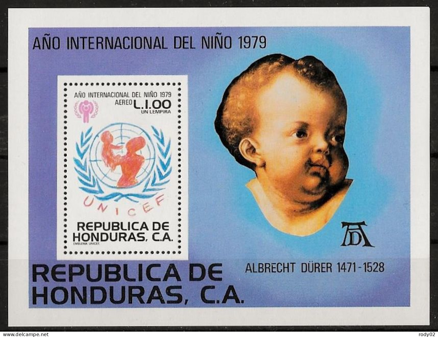 HONDURAS - UNICEF - ALBRECHT DURER - BF 29 - NEUF** MNH - UNICEF