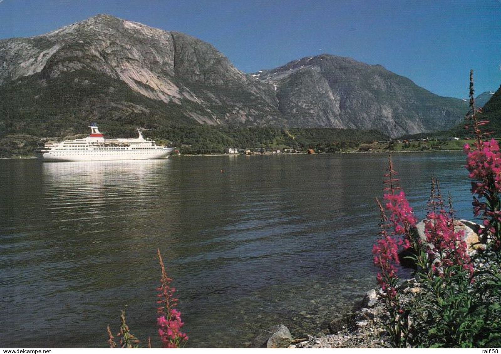 1 AK Norwegen / Norway * Ein Kreuzfahrtschiff Im Eidfjord - Der Eidfjord Ist Ein Arm Des Hardangerfjords * - Norvège