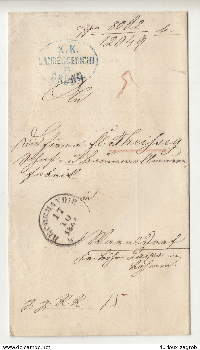 Ex Offo Letter Cover Posted 1864 Brünn B240510 - ...-1918 Prephilately