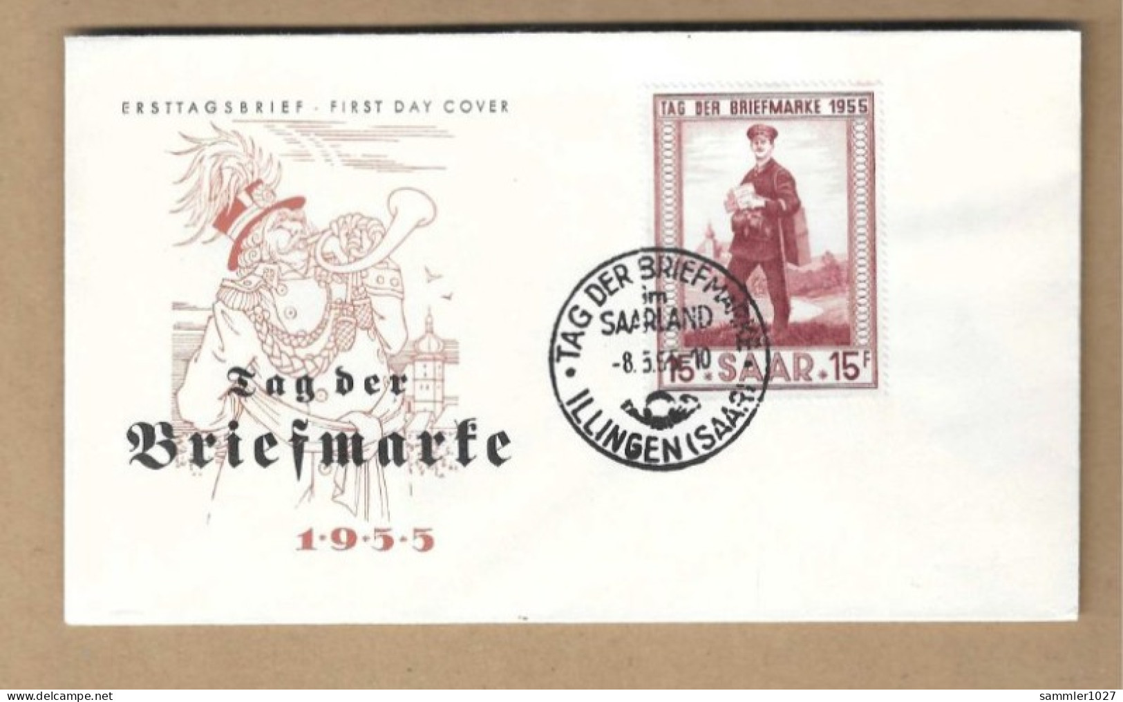 Los Vom 17.05 - Sammler-Briefumschlag Aus Saarbrücken 1955 - Lettres & Documents