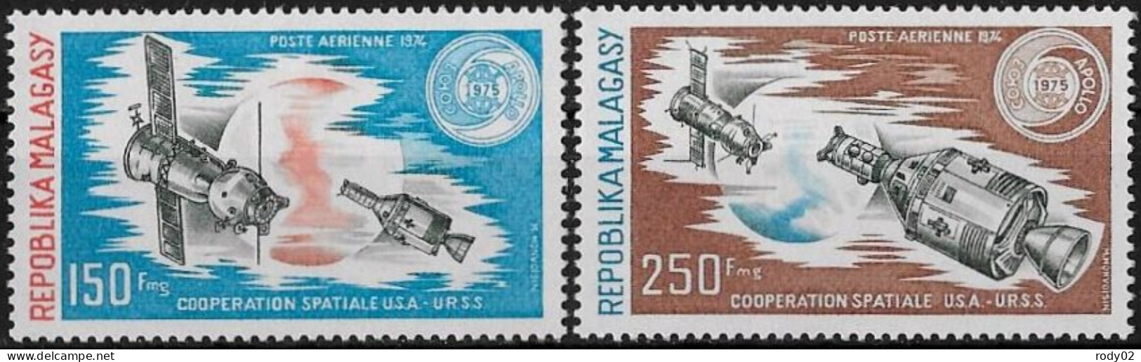MADAGASCAR - ESPACE - PA 144/145 ET 153/154 - NEUF** MNH - Afrique