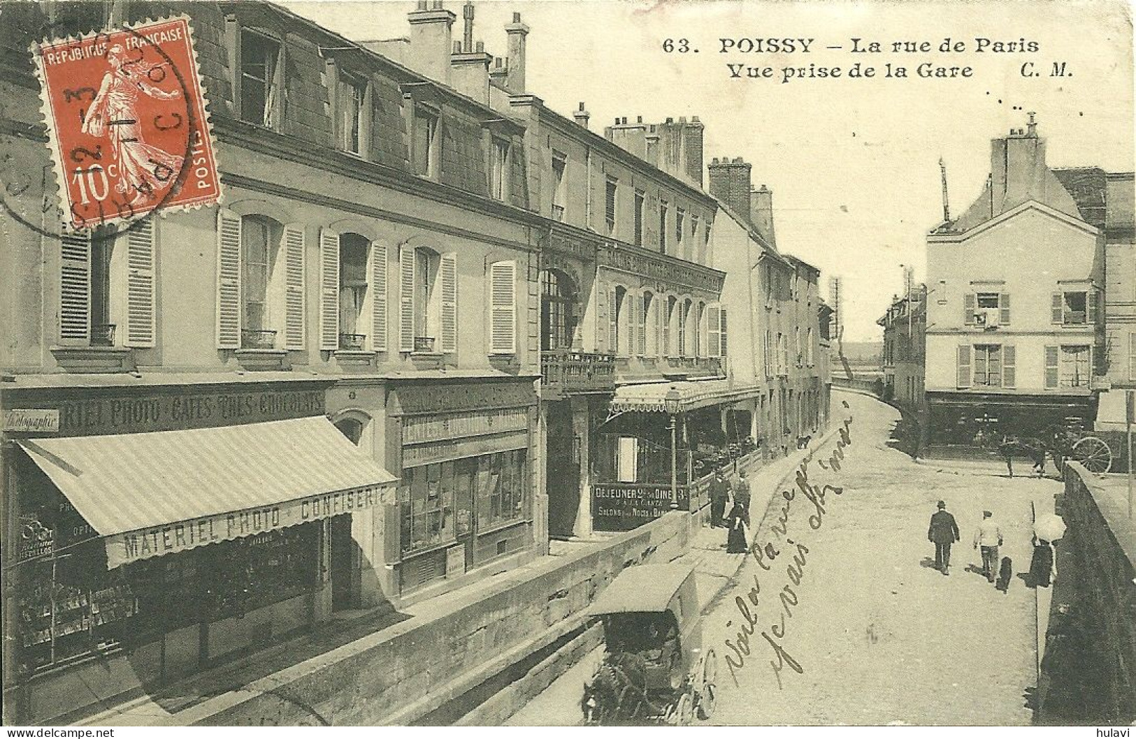 78  POISSY - LA RUE DE PARIS - VUE PRISE DE LA GARE (ref 7960) - Poissy