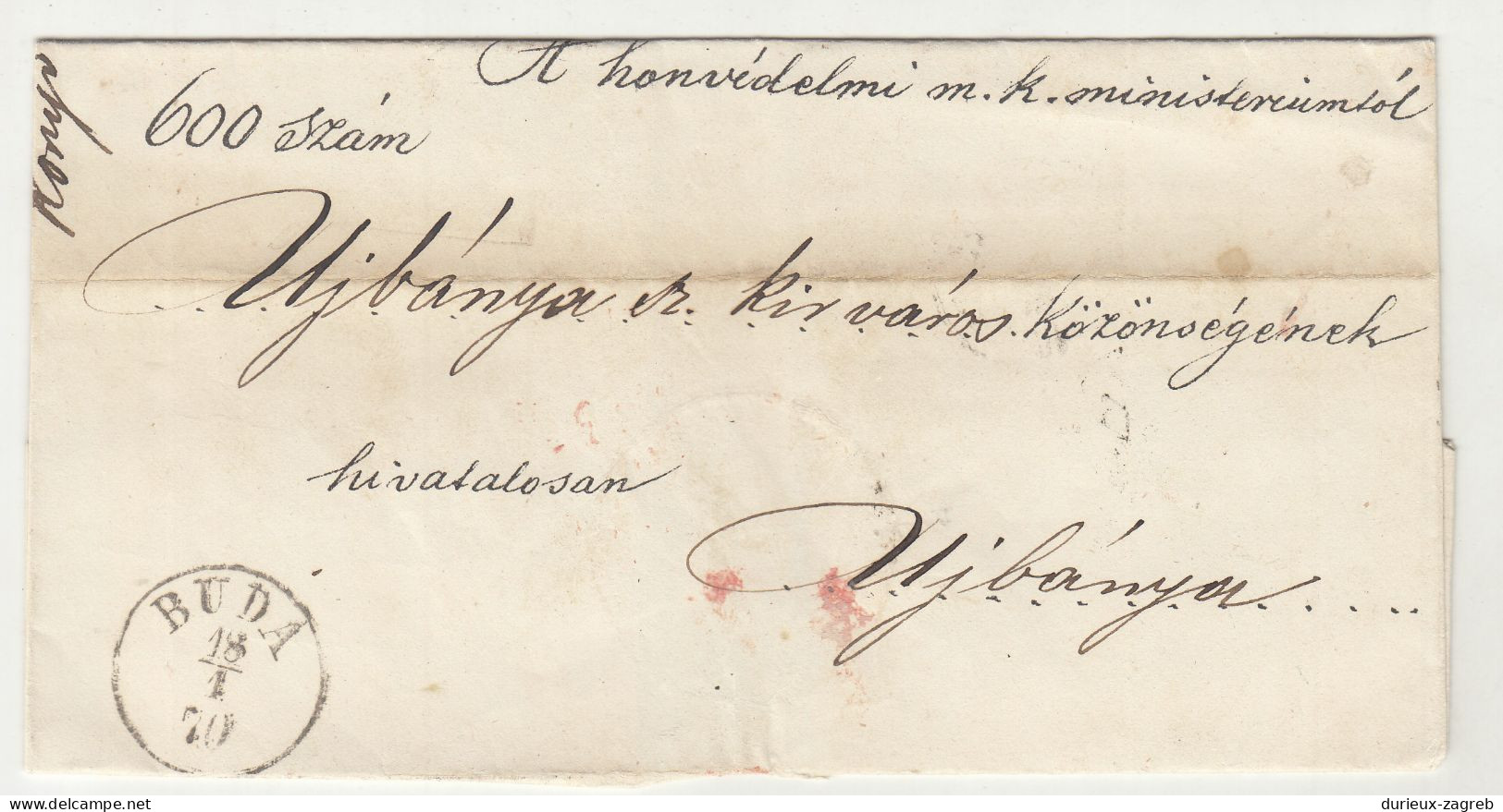 Hungary 3 Ex Offo Letter Covers Posted 1869/70 Buda B240510 - Lettres & Documents