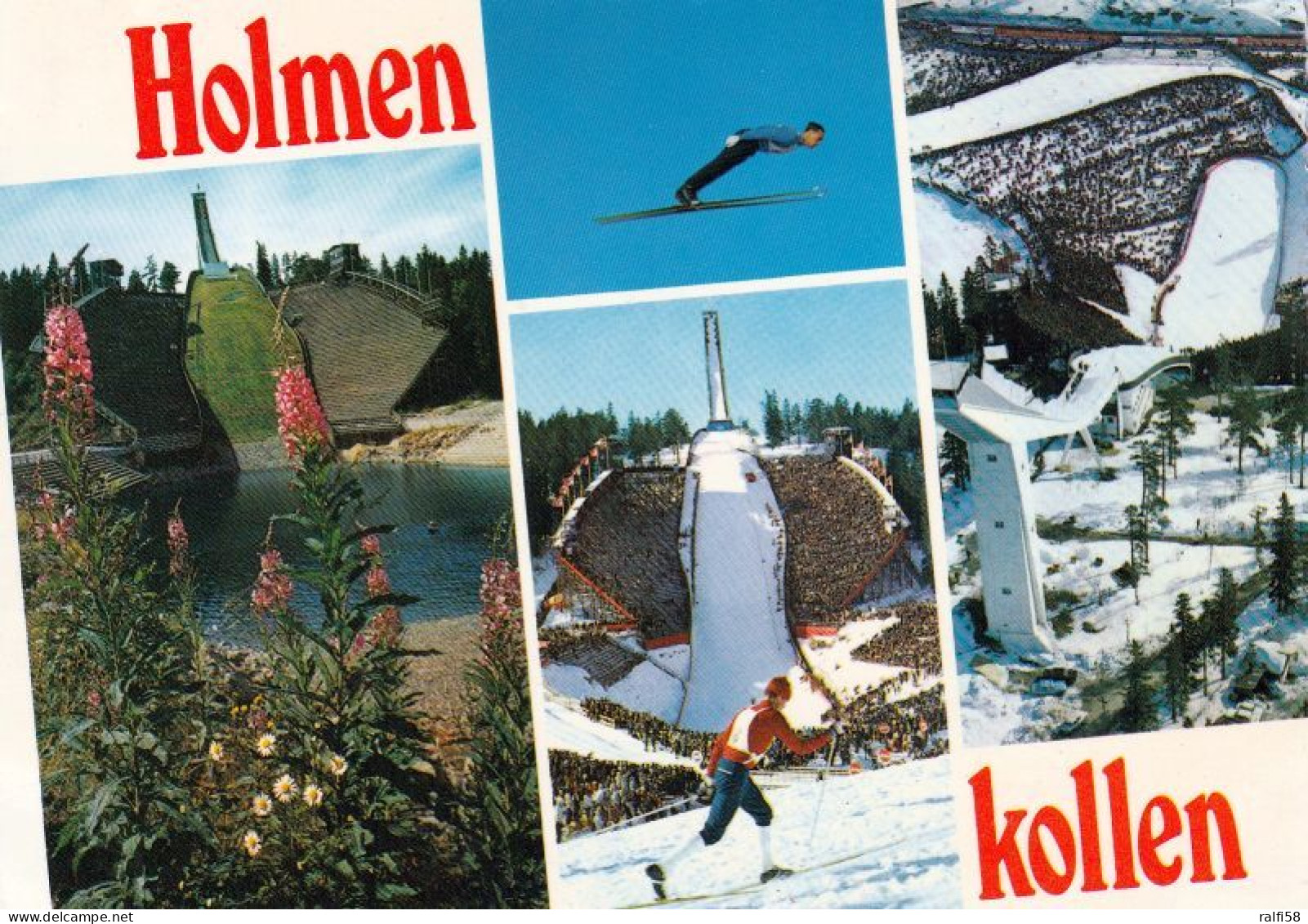 4 AK Norwegen / Norway * Skisprungschanze Am Holmenkollen In Oslo Im Winter Und Im Sommer * - Norway