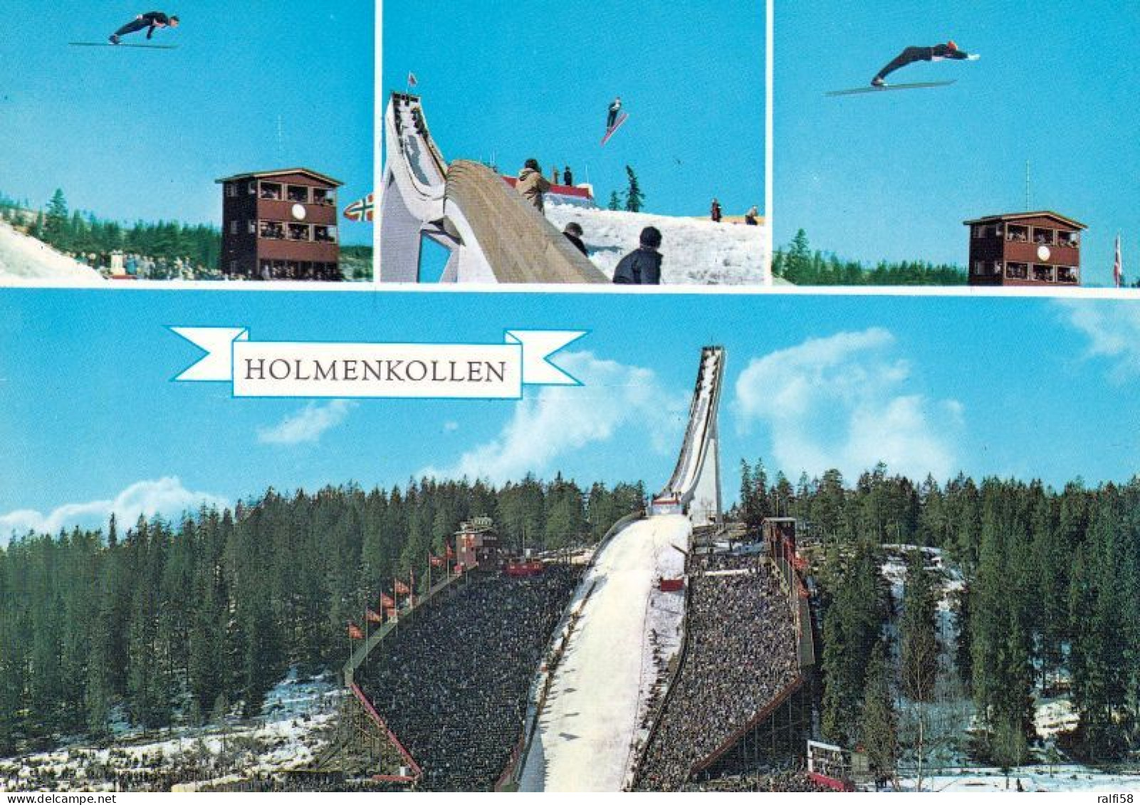 4 AK Norwegen / Norway * Skisprungschanze Am Holmenkollen In Oslo Im Winter Und Im Sommer * - Norvège