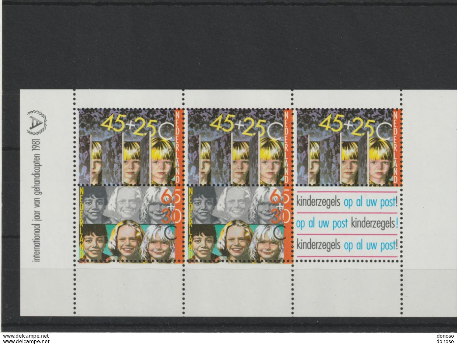 PAYS BAS 1981 Année Internationale Des Personnes Handicapées  Yvert BF 23 Michel Block 23 NEUF** MNH Cote 5 Euros - Bloks