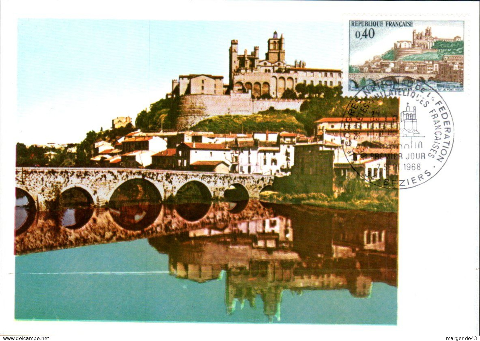 CARTE MAXIMUM 1968 CONGRES PHILA BEZIERS - 1960-1969