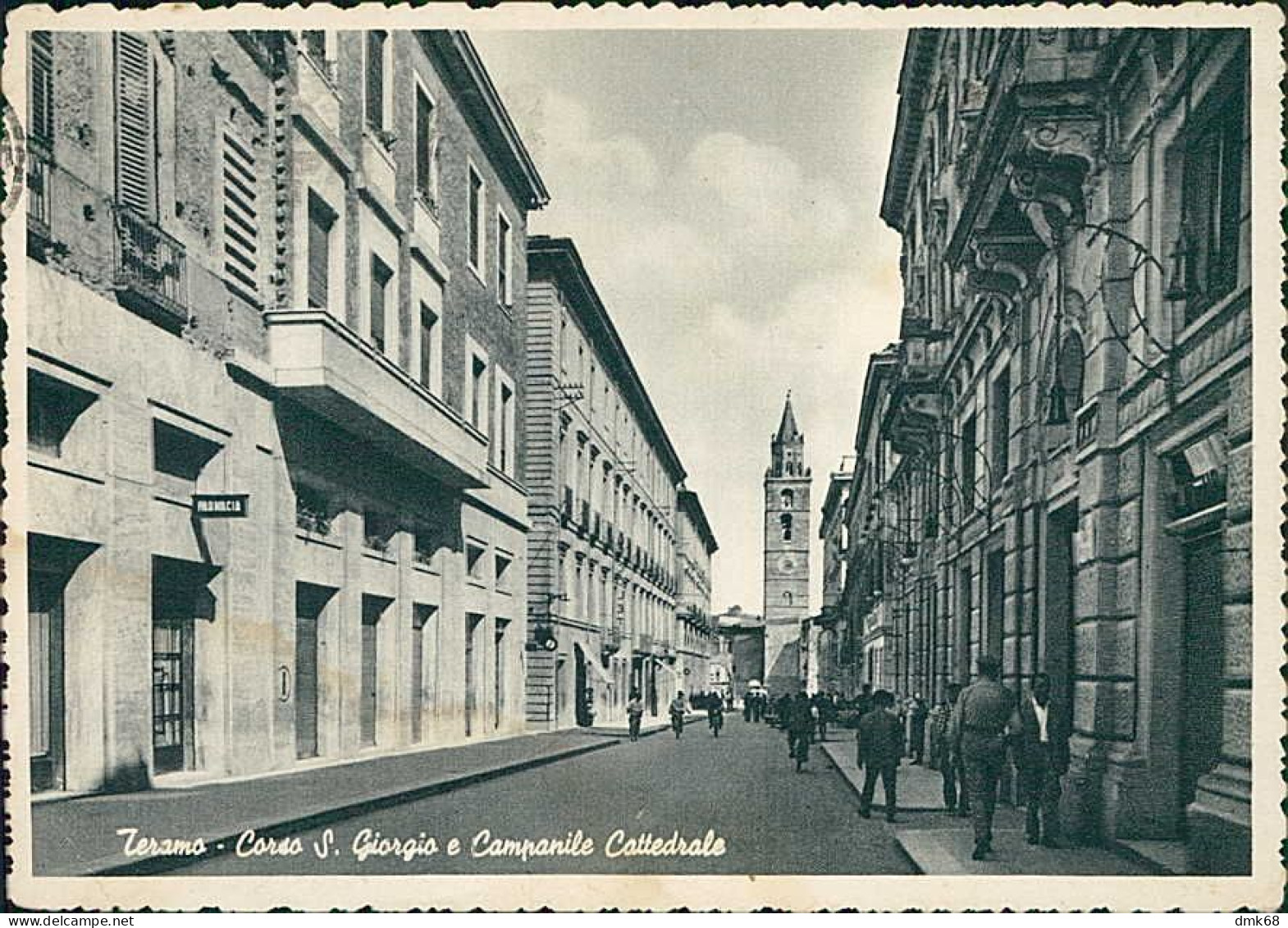 TERAMO - CORSO SAN GIORGIO E CAMPANILE CATTEDRALE - EDIZIONE BESSO - SPEDITA 1957 (20728) - Teramo