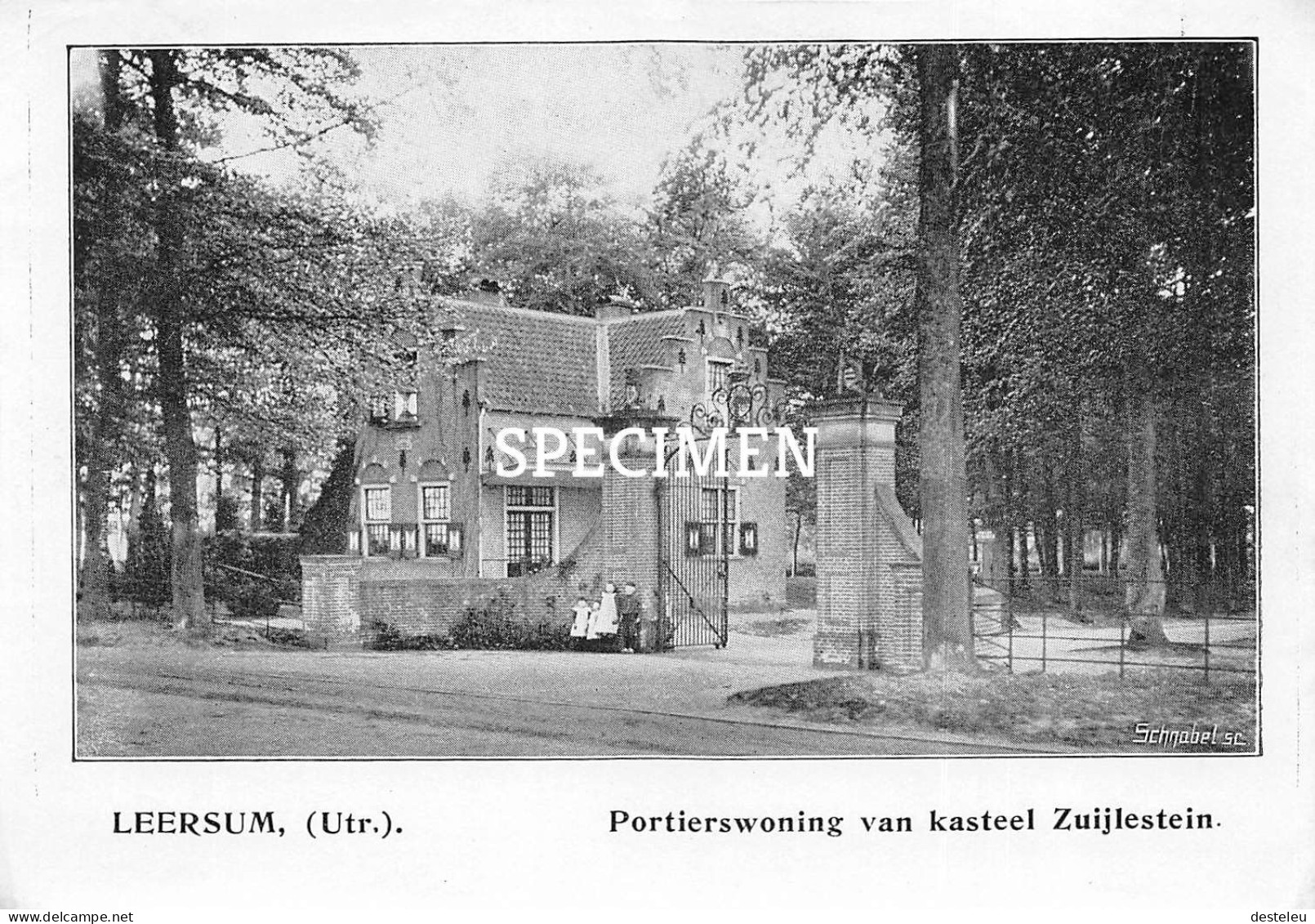 Prent - Portierswoning Van Kasteel Zuijlestein - Leersum - 8.5x12.5 Cm - Other & Unclassified