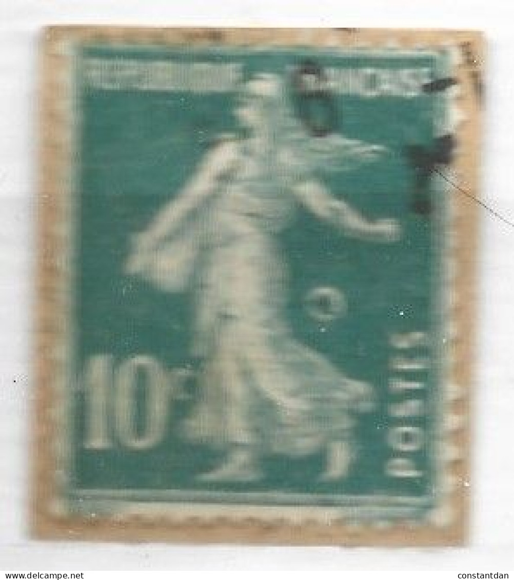 FRANCE N° 159 10C VERT TYPE SEMEUSE CAMEE ANNEAU LUNE OBL - Used Stamps
