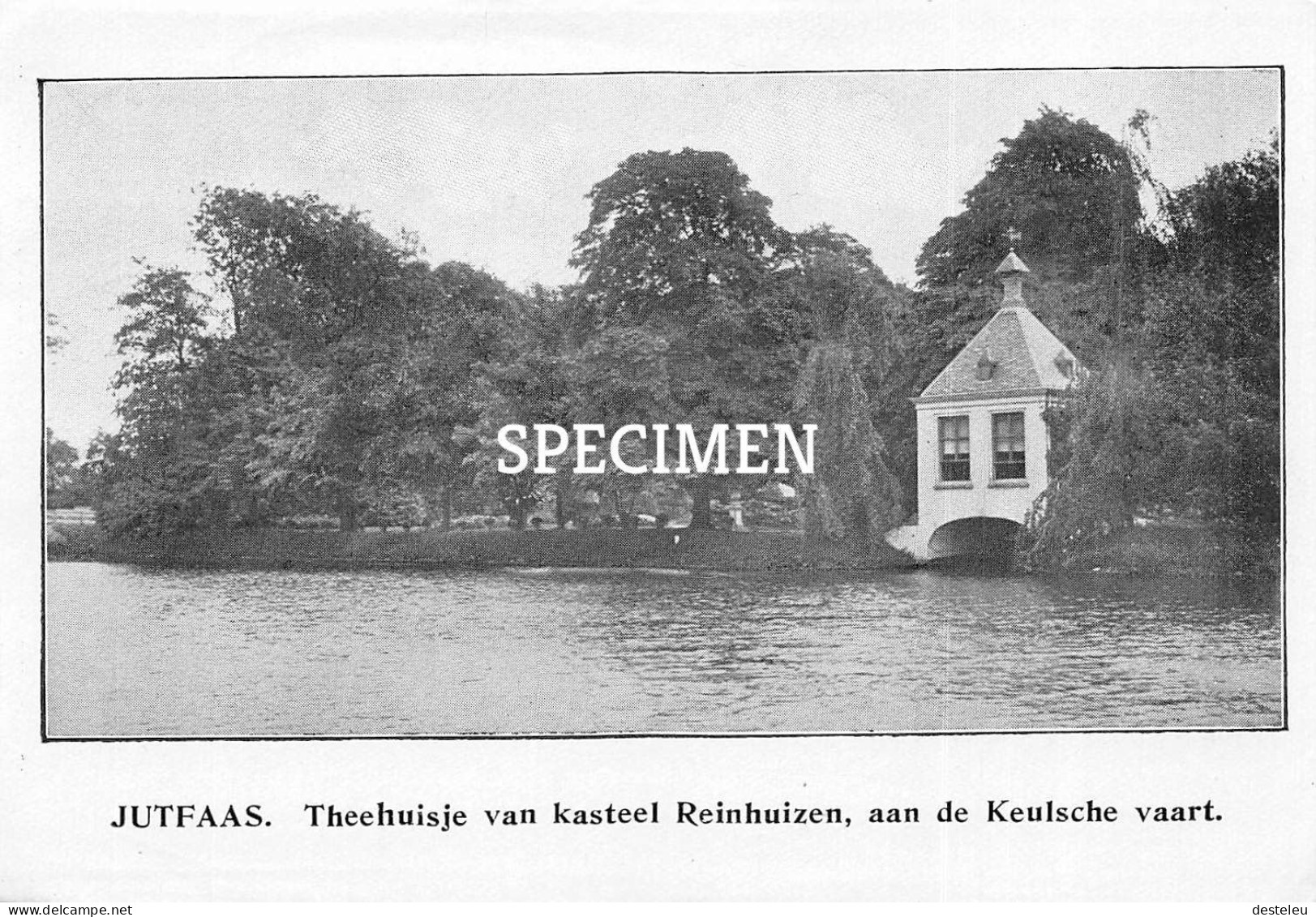 Prent -Theehuisje Van Kasteel Reinhuizen Aan De Keulsche Vaart - Jutfaas - Jutphaas - 8.5x12.5 Cm - Autres & Non Classés