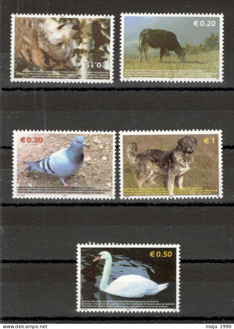 KOSOVO - MNH SET - FAUNA - BIRDS - DOG - PEGION - 2006. - Kosovo