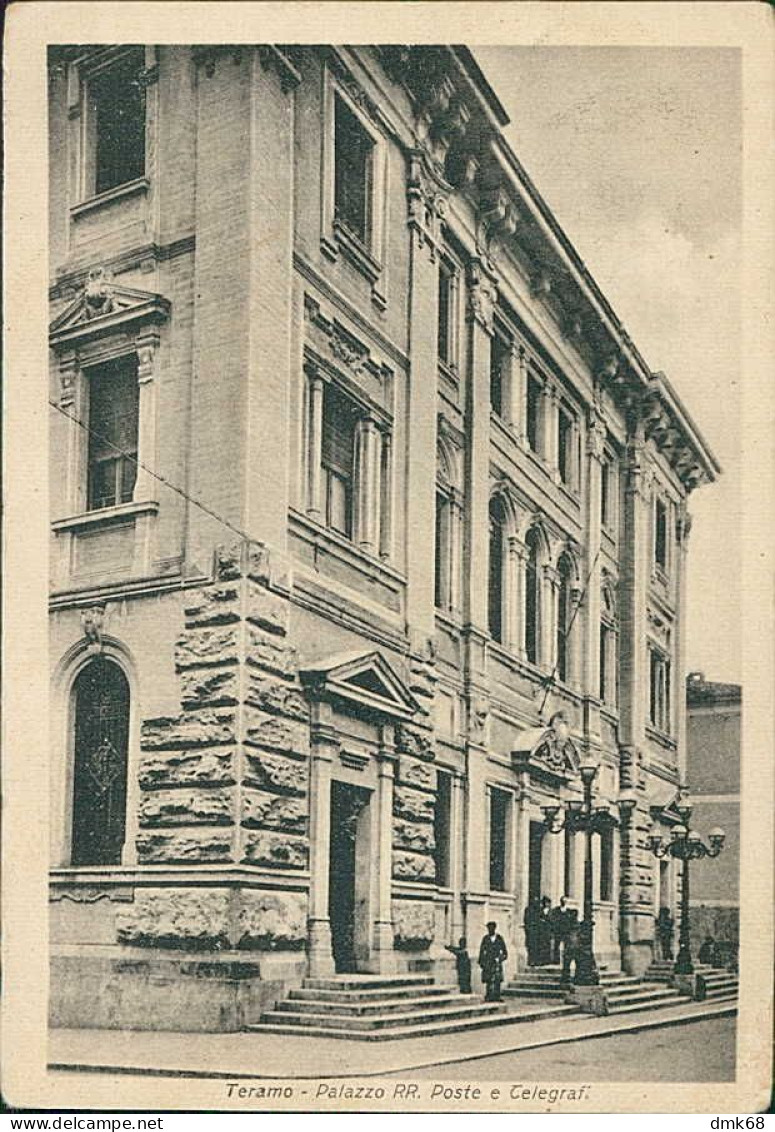 TERAMO - PALAZZO R..R. POSTE E TELEGRAFI - EDIZ. GIANAONI - SPEDITA  - 1940s (20732) - Teramo