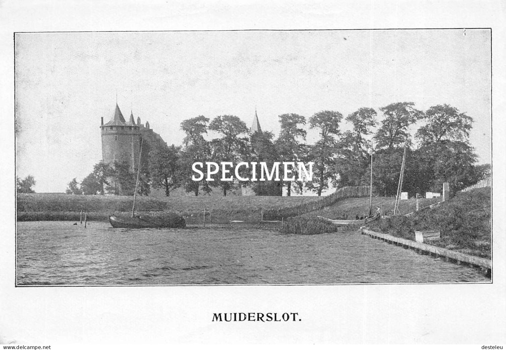 Prent - Muiderslot - Muiden  - 8.5x12.5 Cm - Other & Unclassified