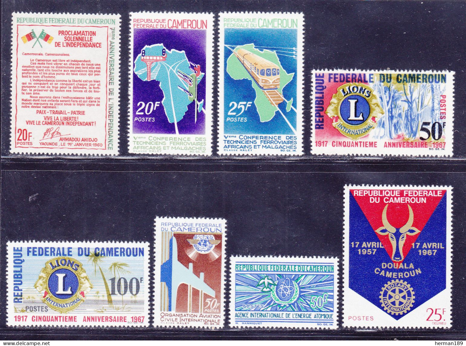 CAMEROUN N°  433, 434 à 440 ** MNH Neufs Sans Charnière, TB (D2330) Sujets Divers - 1967 - Cameroon (1960-...)