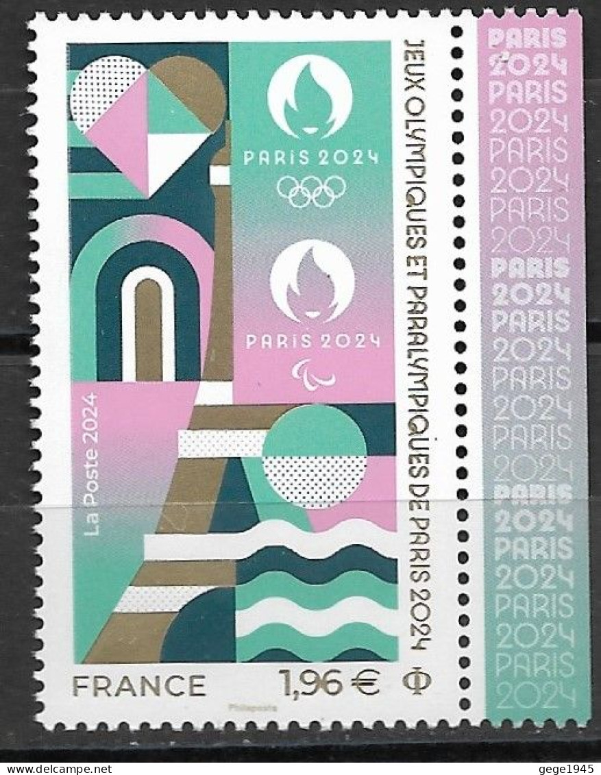 France 2024 Neuf ** Paris 2024  " Jeux Olympiques "  -  à  1,96 € - Unused Stamps