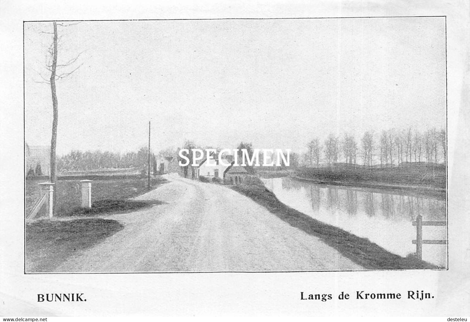 Prent - Langs De Kromme Rijn - Bunnik  - 8.5x12.5 Cm - Otros & Sin Clasificación