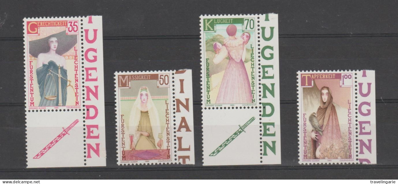 Liechtenstein 1985 The Four Main Virtues With Selvage MNH ** - Nuevos