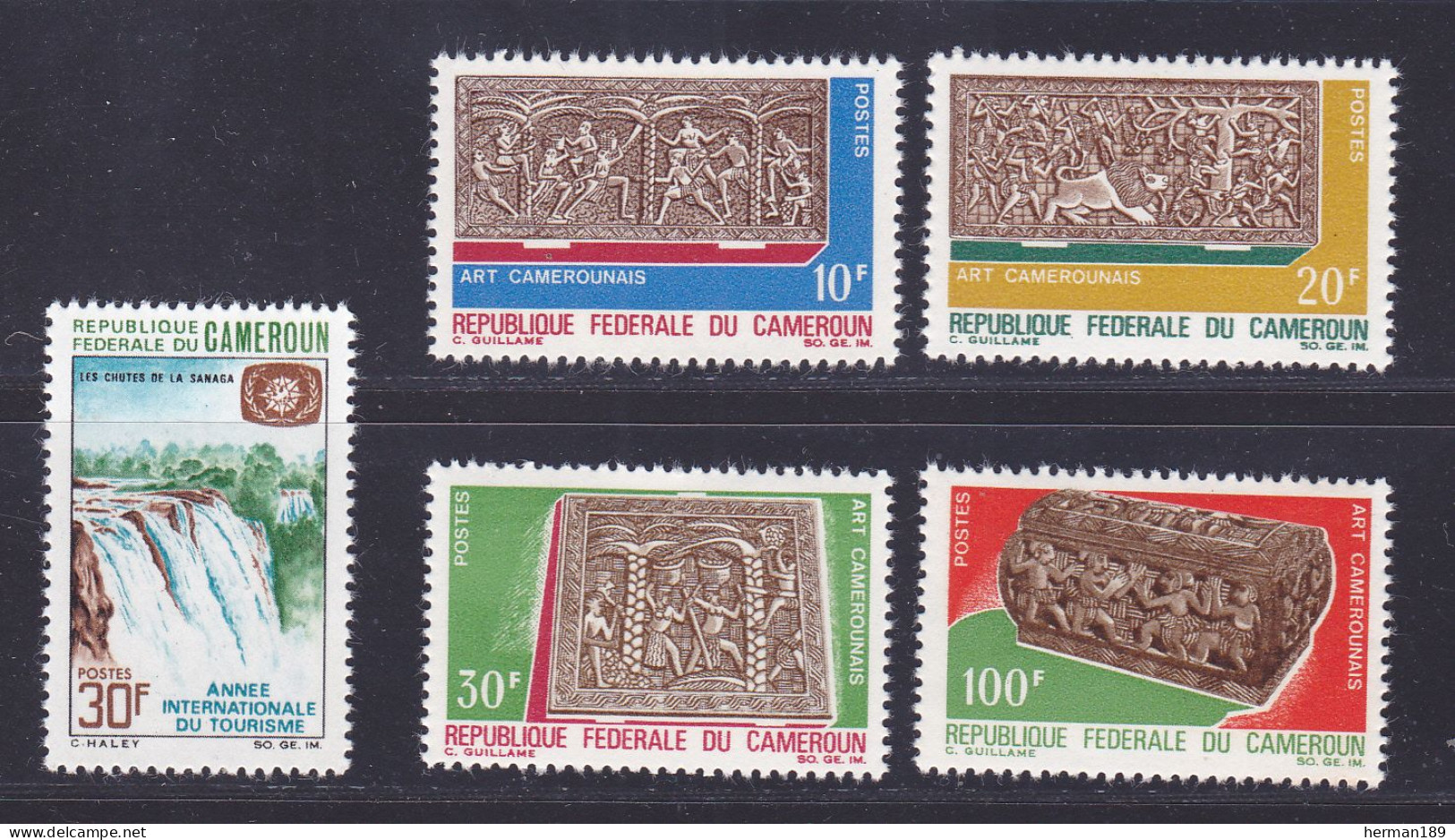 CAMEROUN N°  450, 451 à 454 ** MNH Neufs Sans Charnière, TB (D2331) Tourisme, Art - 1967 - Cameroun (1960-...)
